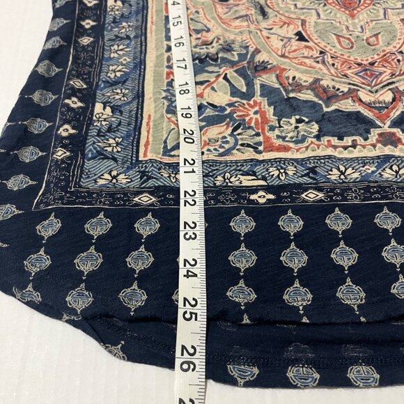 Lucky Brand Womens Boho Top Sz 1X Folk Festival Artsy Mandala Motif Indie Comfy. - Picture 5 of 6